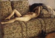 Gustave Caillebotte The female nude on the sofa china oil painting reproduction